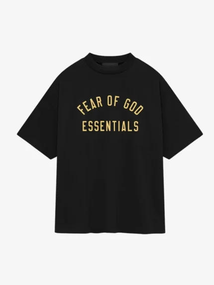 Essentials Black Fear Of God Crewneck Tee Jersey