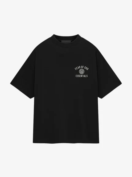 Essentials Black Jersey Tee Crewneck