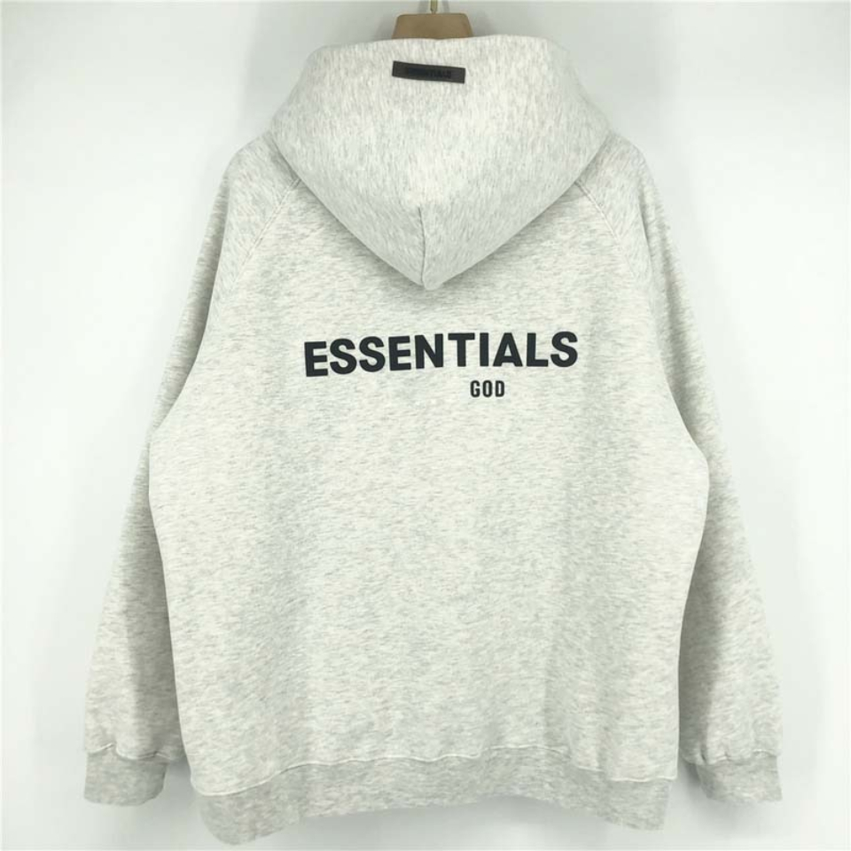 Essentials Fleeces Thick Light Gray Hoodie Essentials Fleeces Thick Light Gray Hoodie