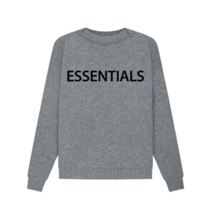  Essentials Overlapped Gray Sweater