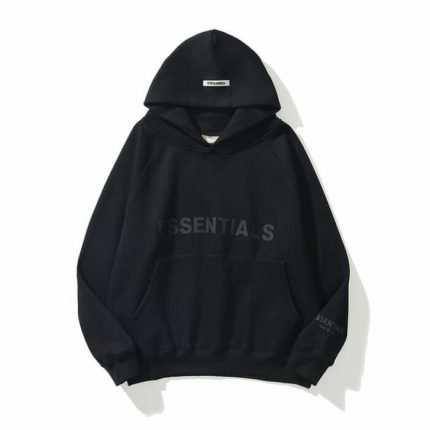Essentials Oversize Black Hoodie