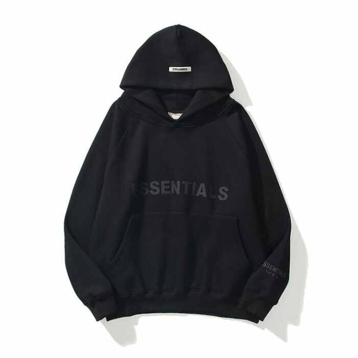 Essentials Oversize Black Hoodie Essentials Oversize Black Hoodie