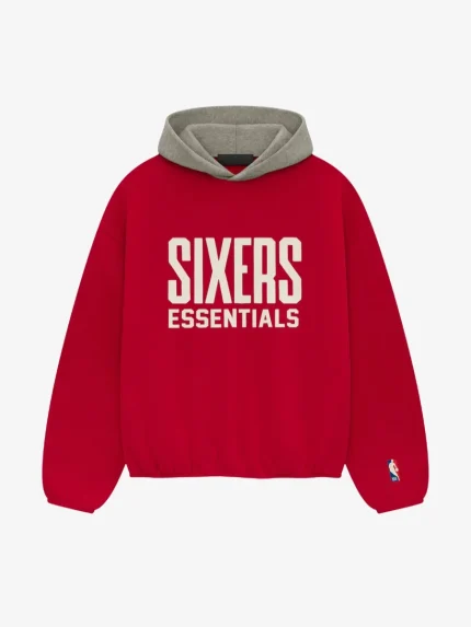 Essentials Sixers Hoodie Pullover – Red